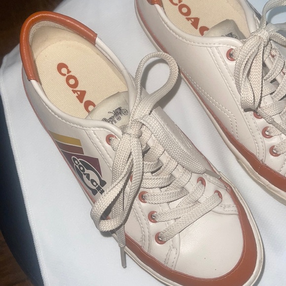 Coach platform sneakers. 6.5 runs big (may fit size 7). Preloved- wormed once. - Picture 2 of 5